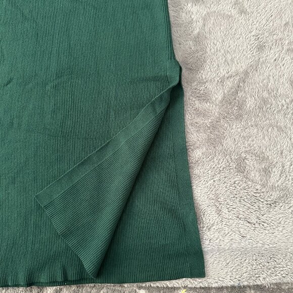 Ann Taylor LOFT Dark Green Mock Neck Sweater Dress XL Midi Maxi - Picture 3 of 7